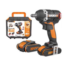 Worx WX279 - Llave Impacto Brushless 20V 2.0Ah (2 bat)